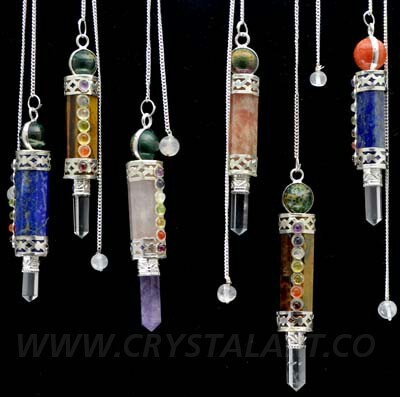 Gemstone Chakra Healing Pendulum Stick