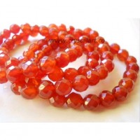 Red Carnelian 10 MM Faceted Beads Bracelets