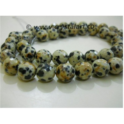 Dalmation Jasper Faceted 36 Beads of Strings