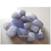 BLUE LACE AGATE TUMBLED PEBBLES STONE